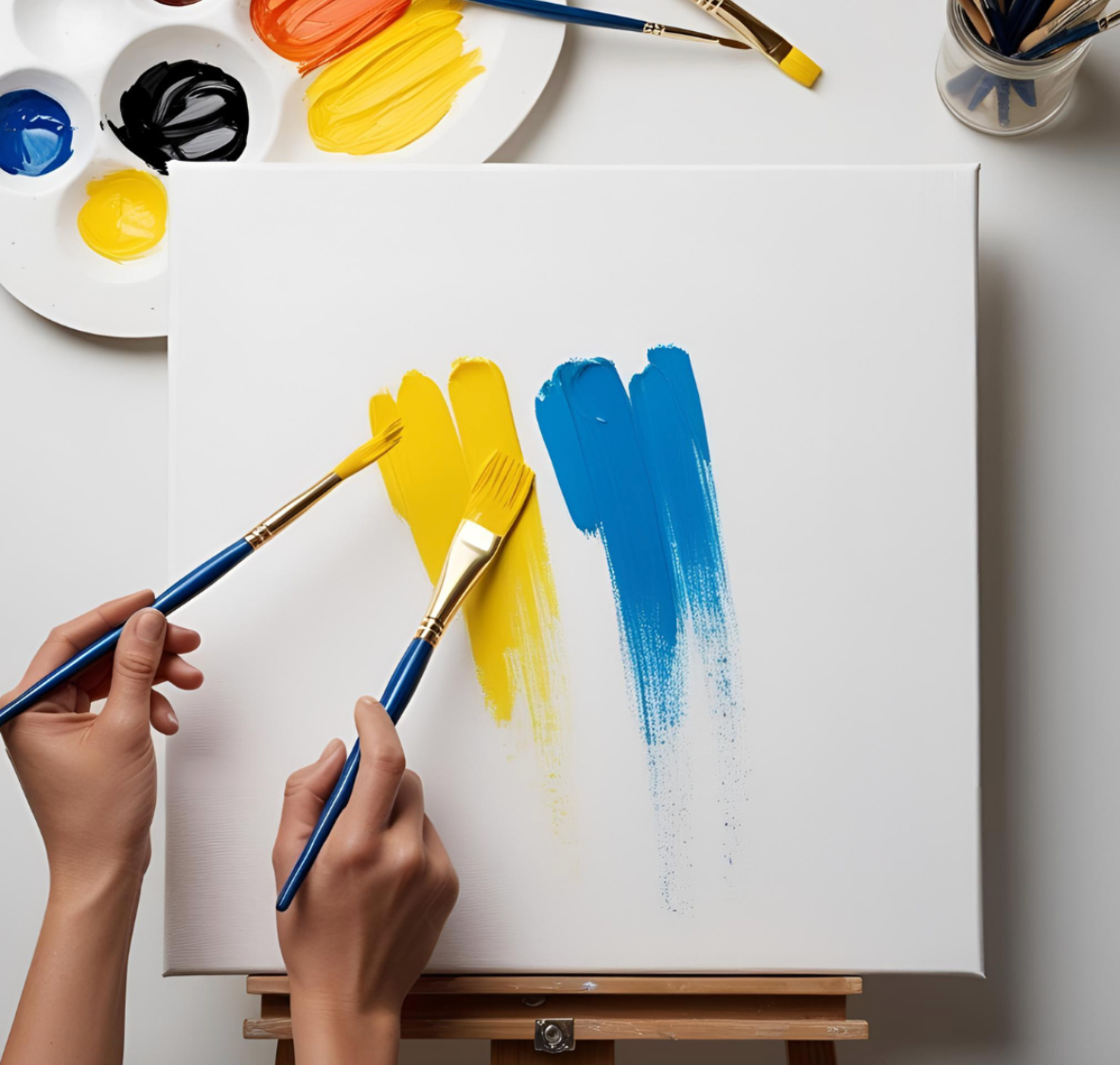 Was kann man auf eine Leinwand malen für Anfänger