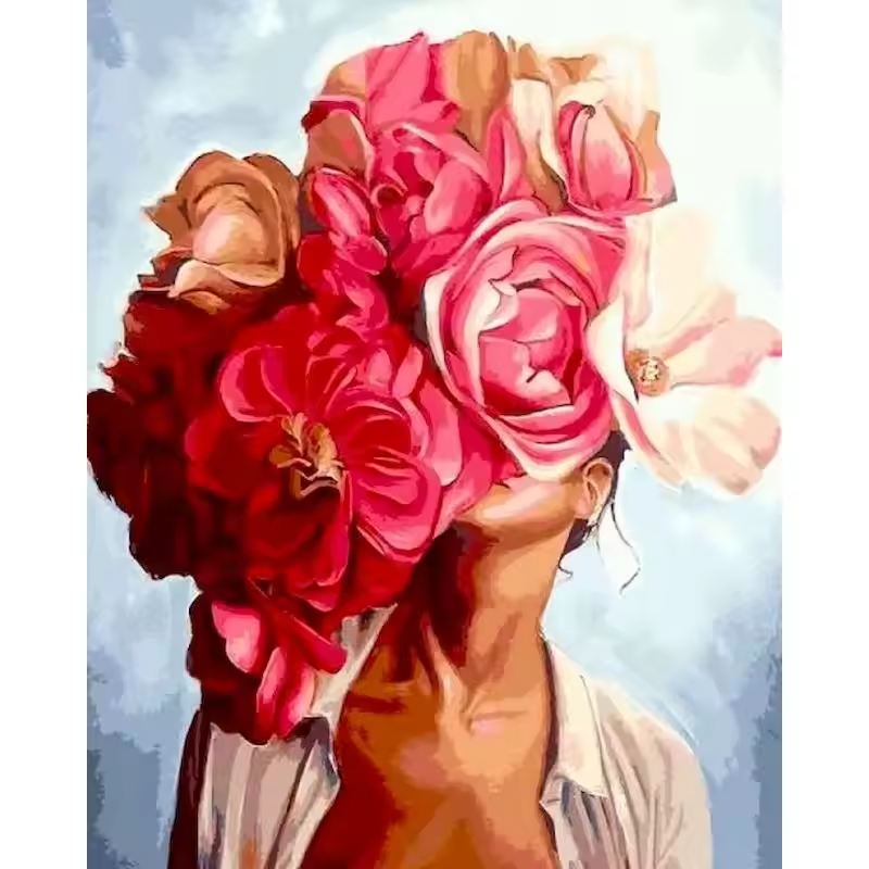 Malen Nach Zahlen - Blume und Frauen