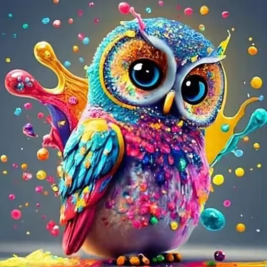 Malen Nach Zahlen - Bunte Eule