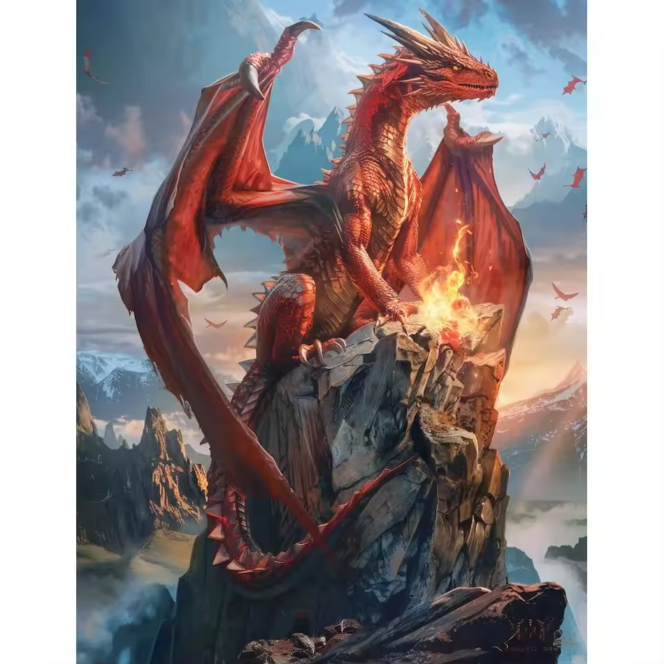 Malen Nach Zahlen - Der Drache und der Feuerball