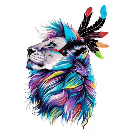 Malen Nach Zahlen - Der Löwe Und Die Federn