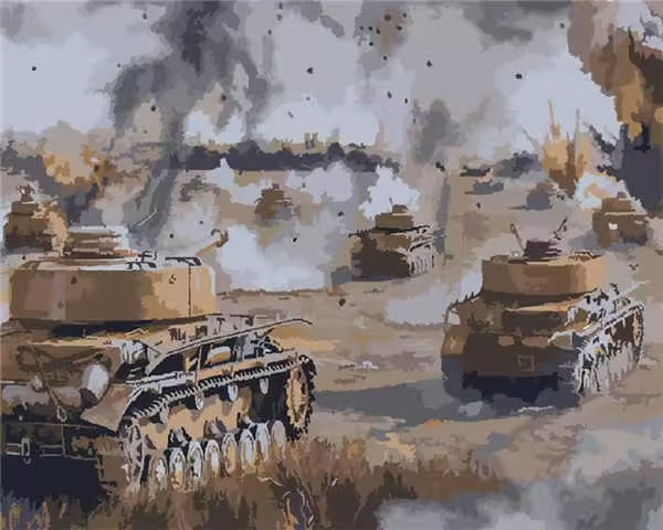 Malen Nach Zahlen - Die Panzer Auf Dem Schlachtfeld