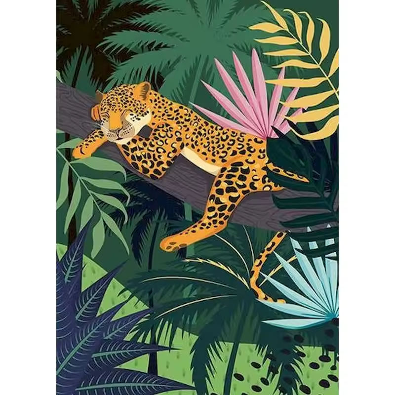 Malen Nach Zahlen - Ein Jaguar Schläft Auf Dem Baum