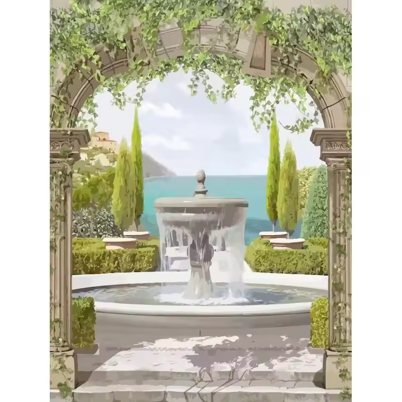 Malen Nach Zahlen - Springbrunnen