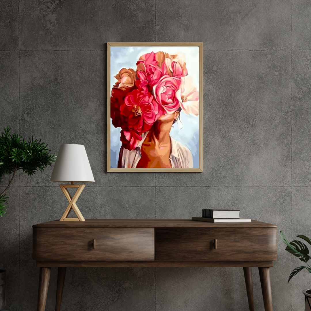 Malen Nach Zahlen - Blume und Frauen