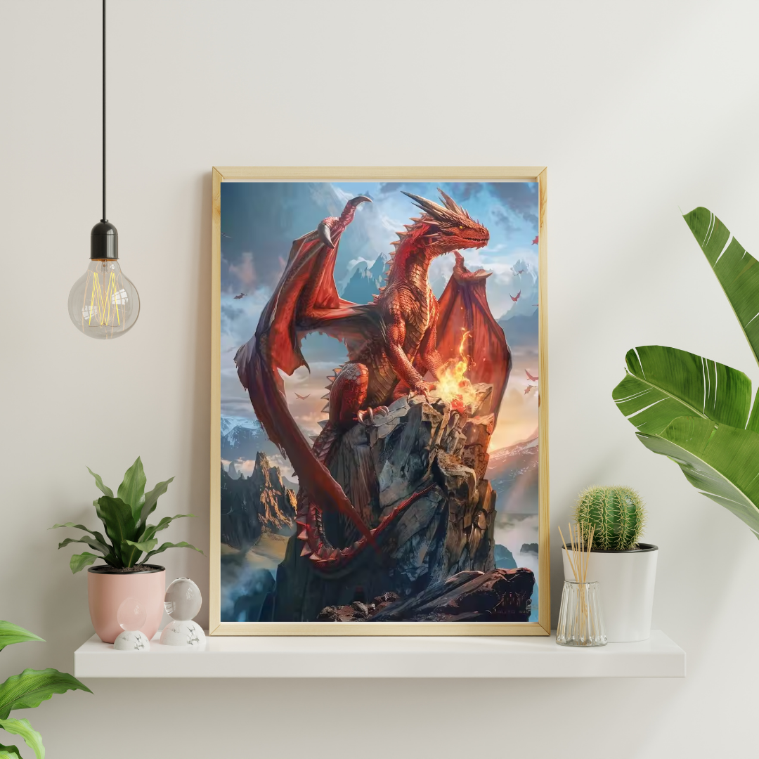 Malen Nach Zahlen - Der Drache und der Feuerball