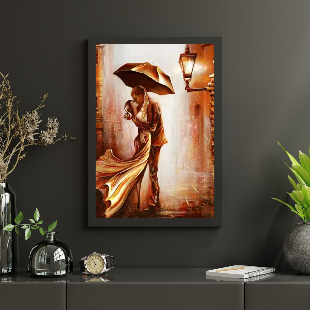 Malen Nach Zahlen - Der Kuss im Regen