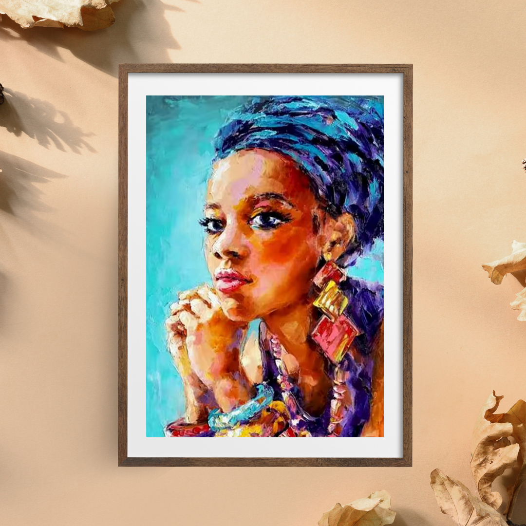 Malen Nach Zahlen - Der Nachdenkliche Gesichtsausdruck Der Frau