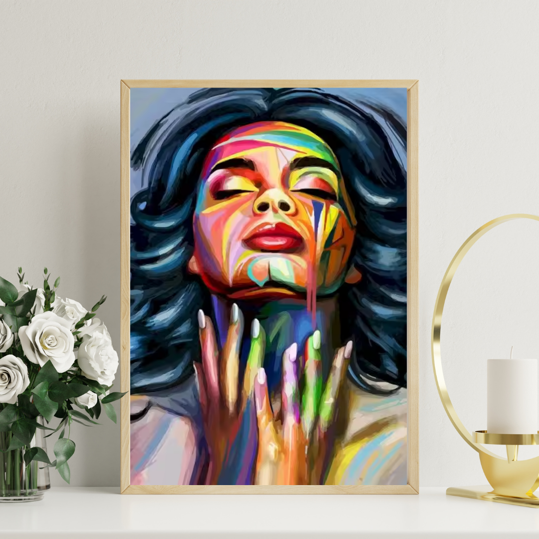 Malen Nach Zahlen - Die Frau Mit Dem Bunten Gesicht