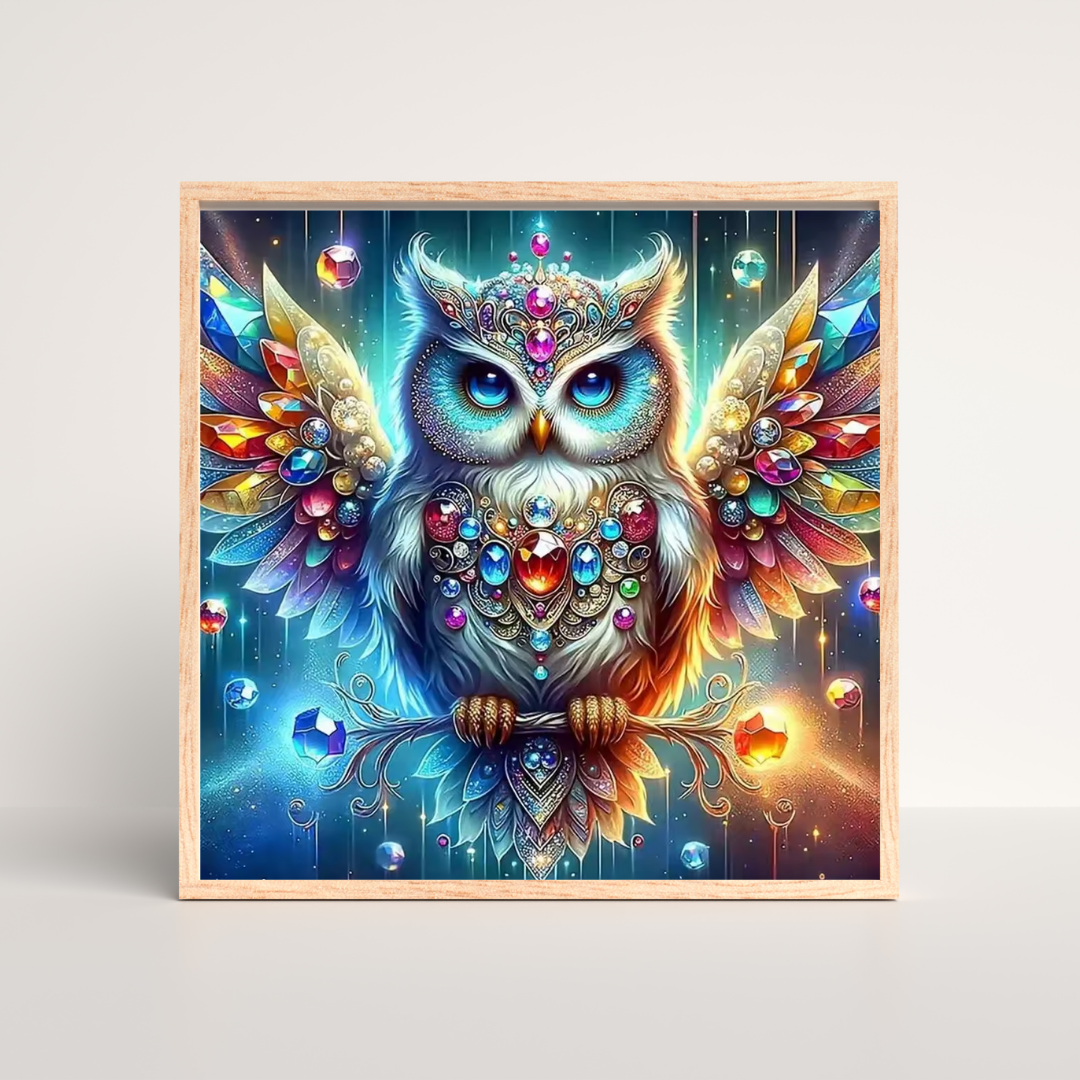 Malen Nach Zahlen - Eule Und Edelsteine