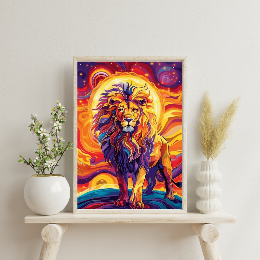 Malen Nach Zahlen - Goldener Löwe