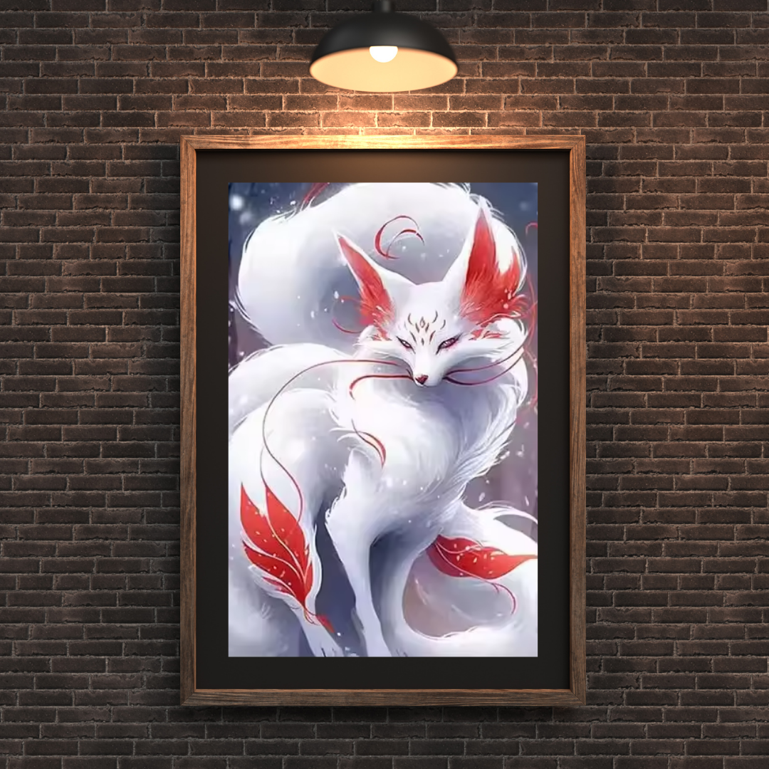 Malen Nach Zahlen - Neunschwänziger Weißer Fuchs