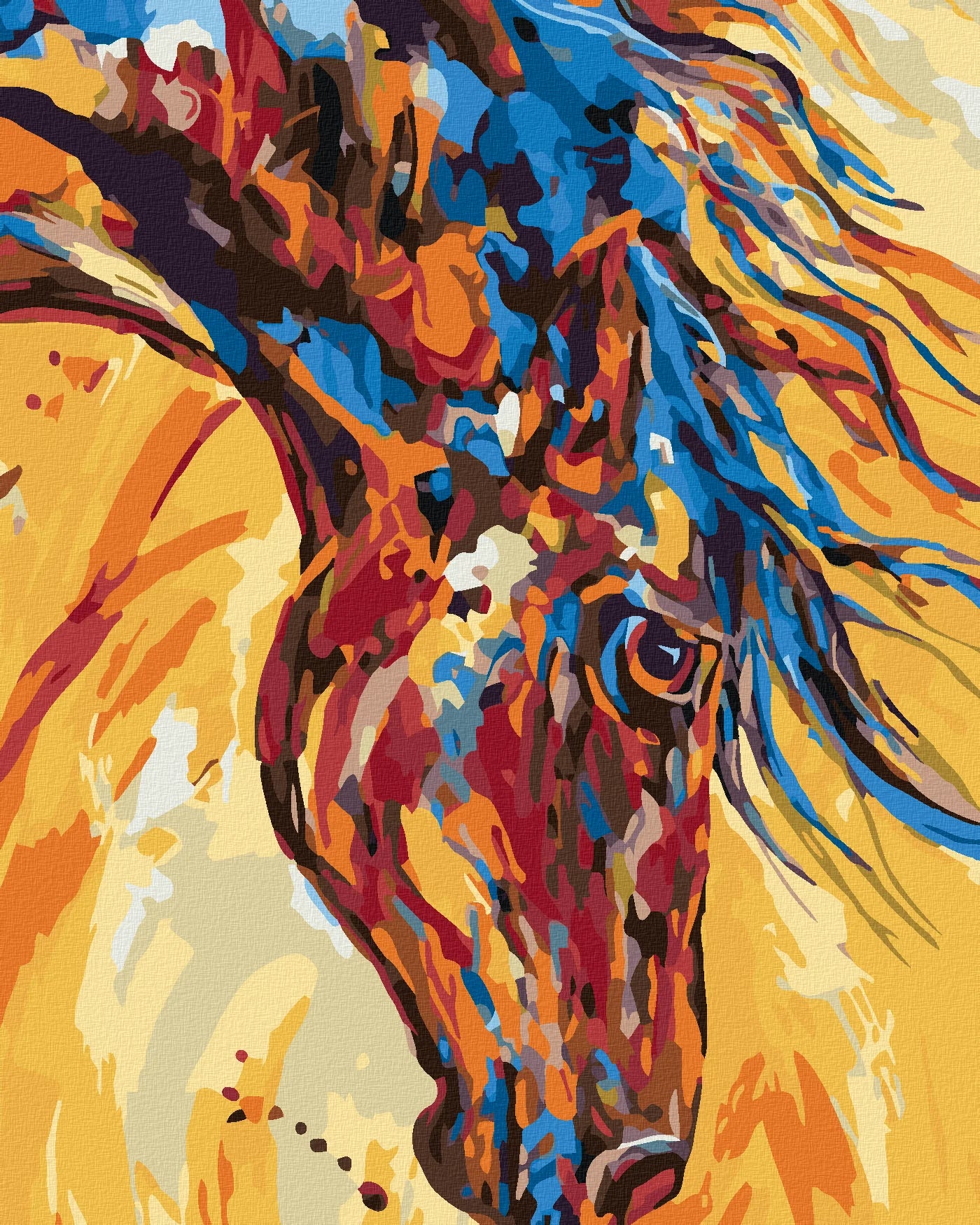 Malen Nach Zahlen - Beleuchtet Mit Einer Mähne