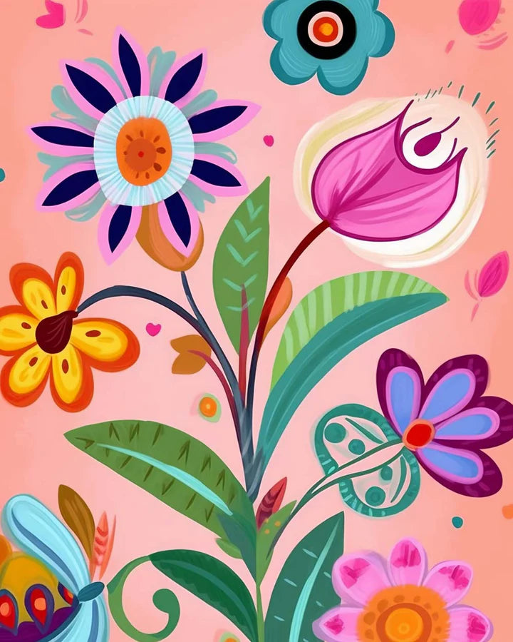 Malen Nach Zahlen - Blumen aller Formen und Größen