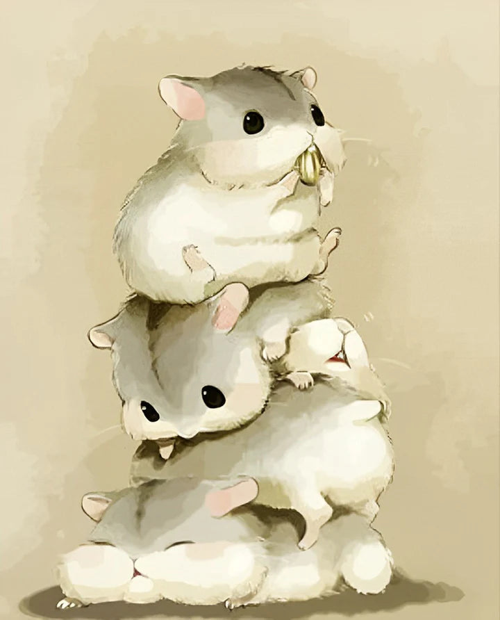 Malen Nach Zahlen - Cartoon Hamster