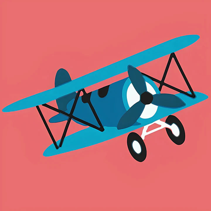 Malen Nach Zahlen - Cartoon Spielzeug Flugzeug