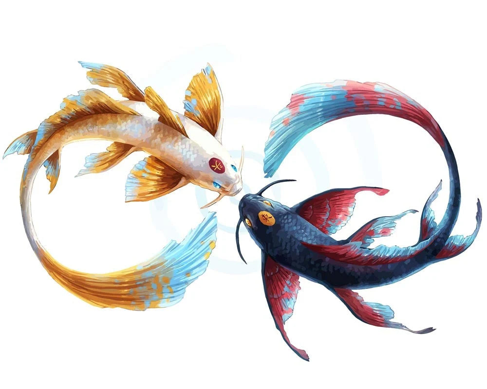 Malen Nach Zahlen - Ewige Bindung Koi