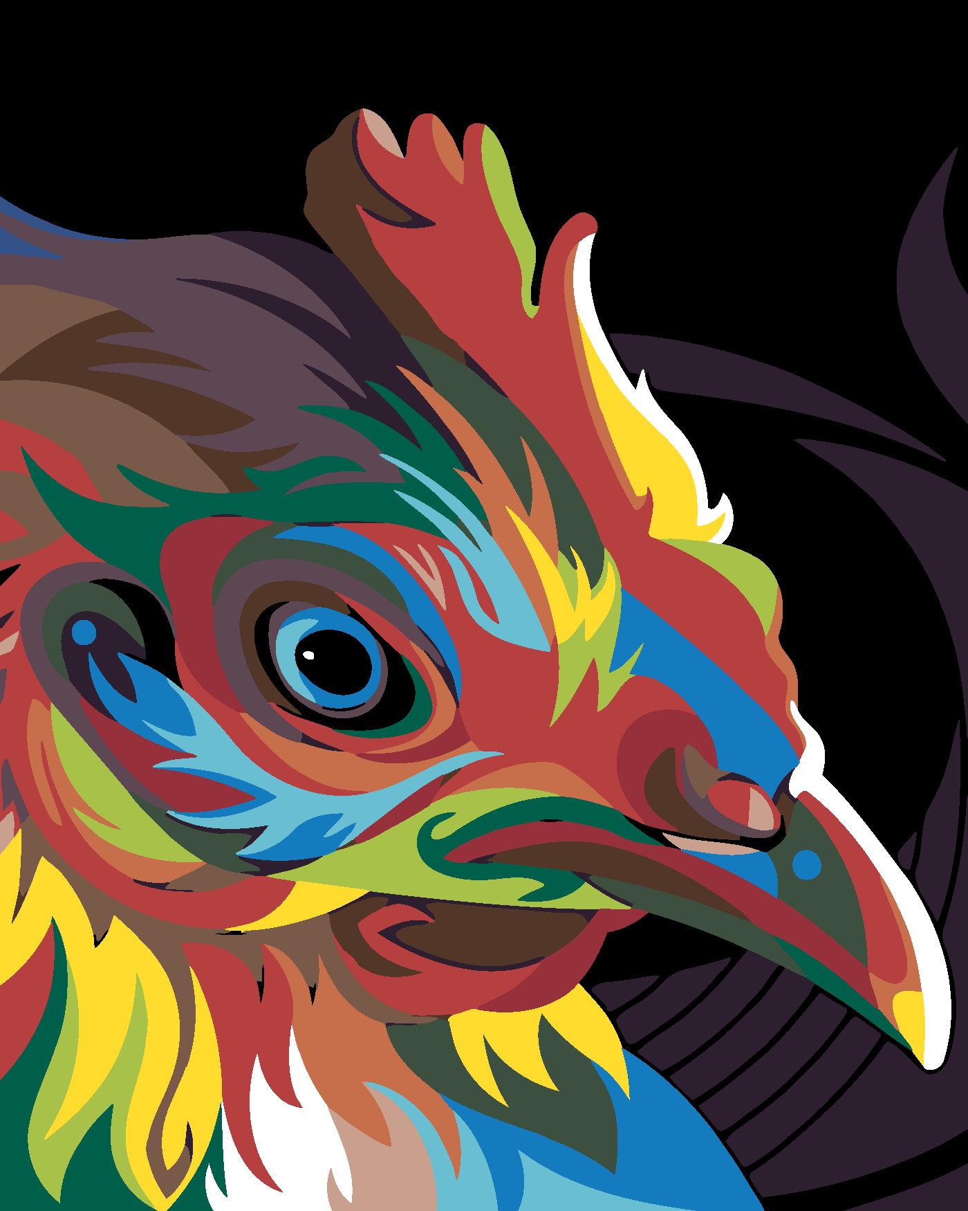 Malen Nach Zahlen - Farbige Henne