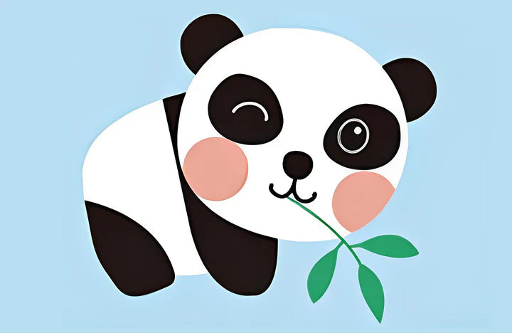 Malen Nach Zahlen - Süßer Cartoon Panda