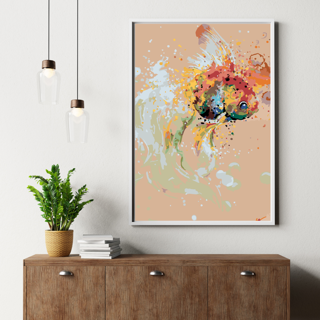 Malen Nach Zahlen - Abstrakter Fisch