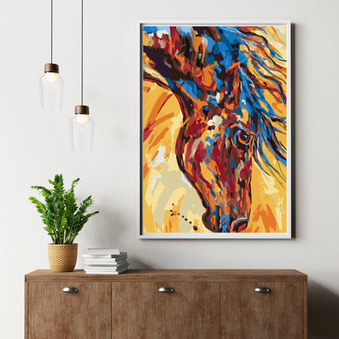 Malen Nach Zahlen - Beleuchtet Mit Einer Mähne