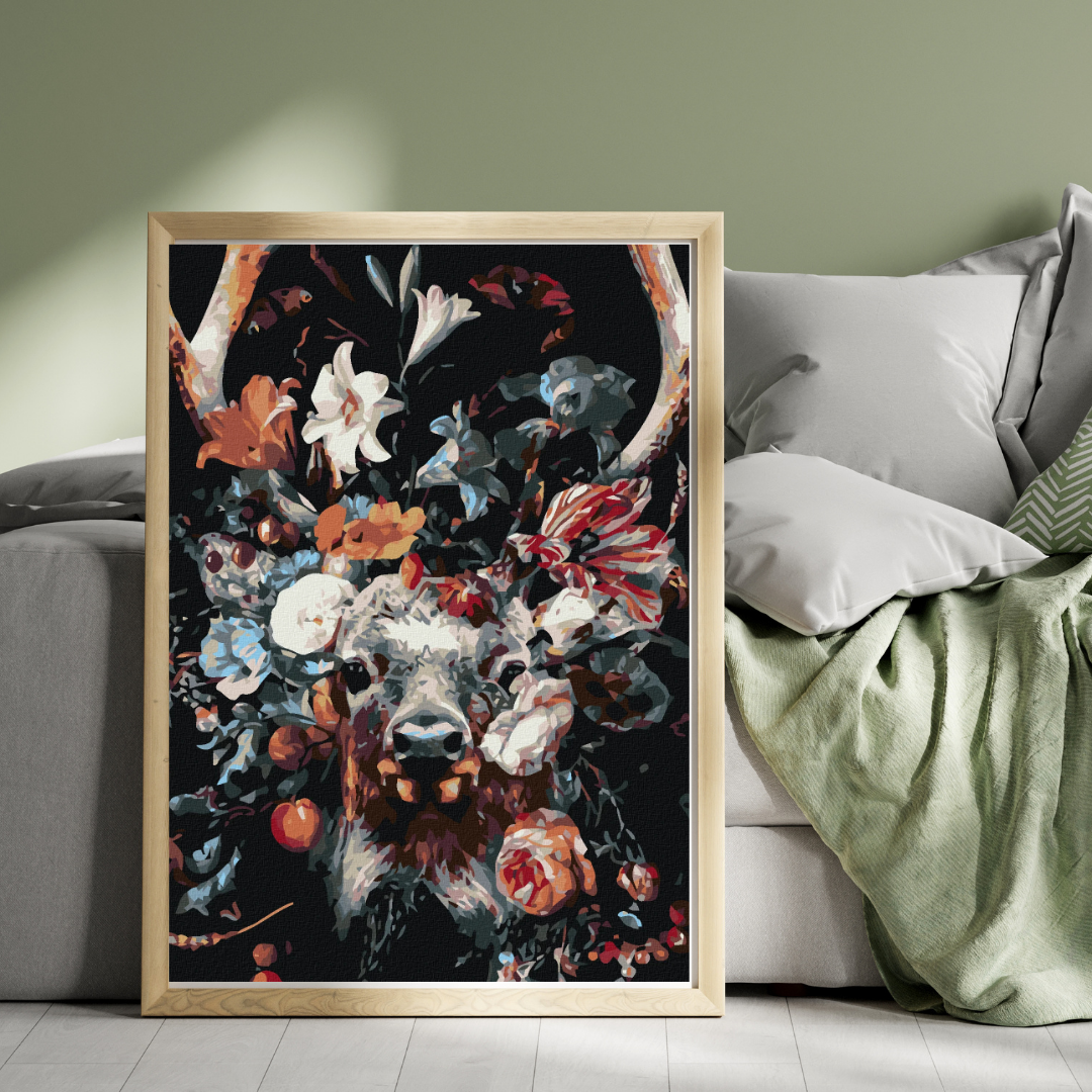 Malen Nach Zahlen - Blühender Hirsch