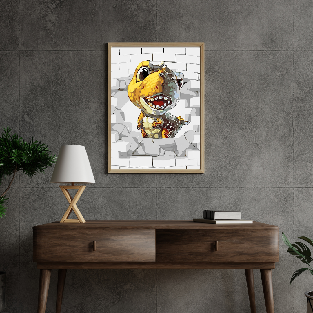 Malen Nach Zahlen - Cartoon Dinosaurier