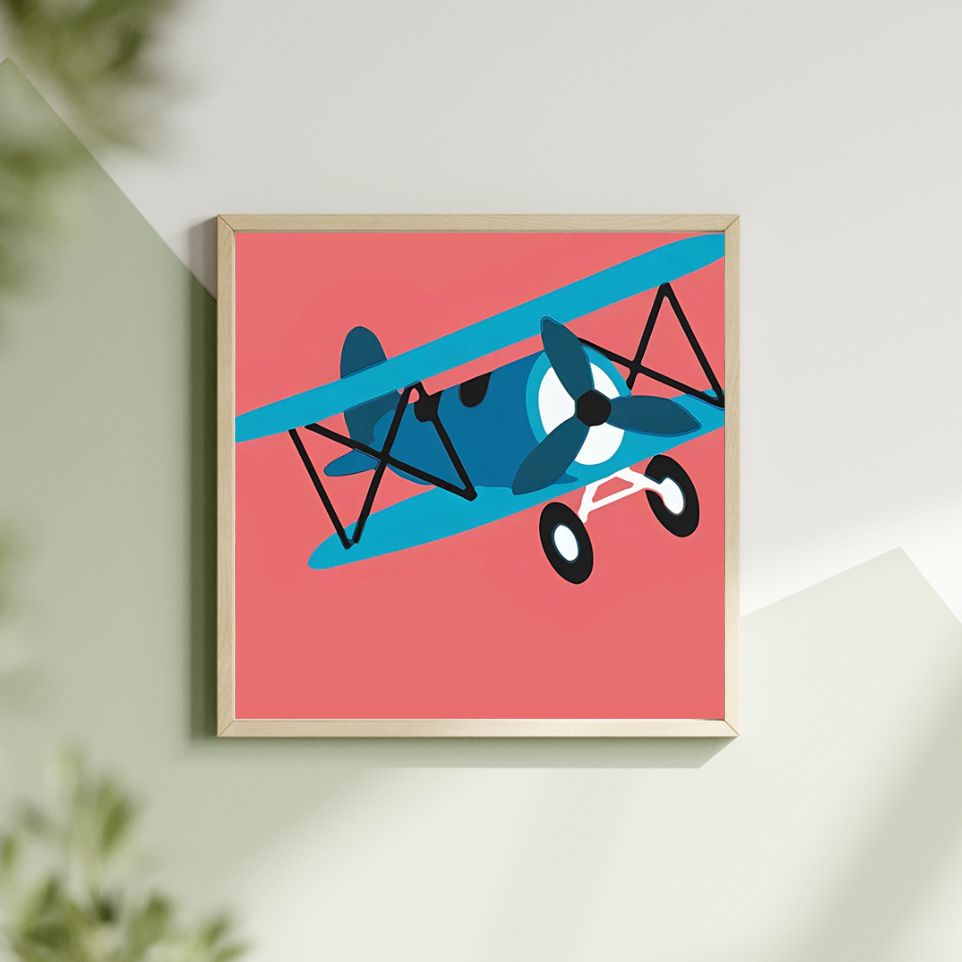 Malen Nach Zahlen - Cartoon Spielzeug Flugzeug