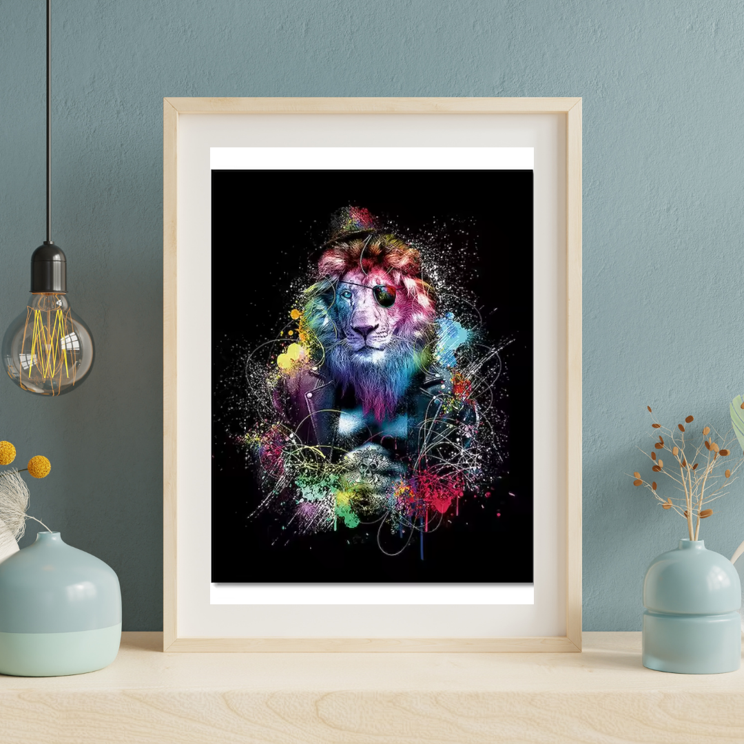 Malen Nach Zahlen - Einäugiger Löwe