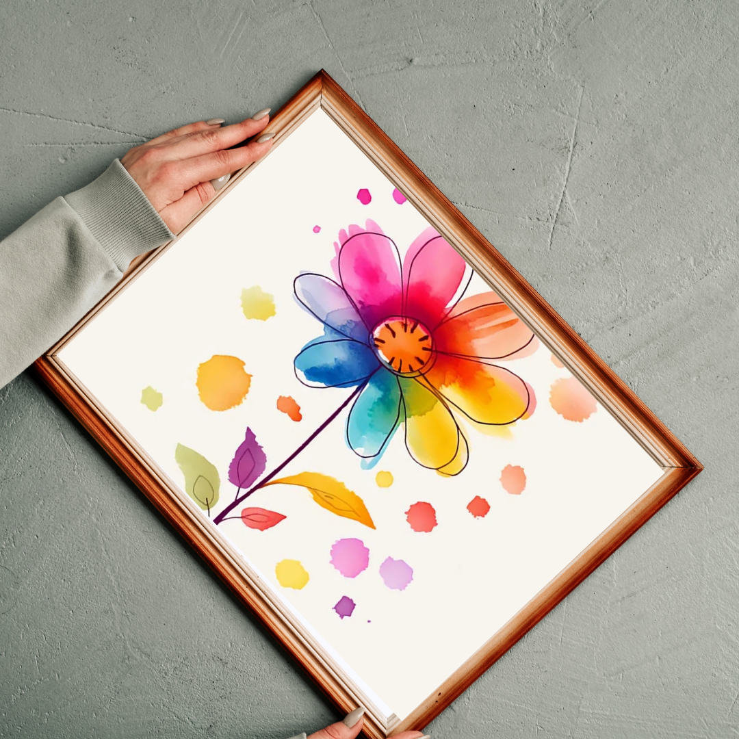 Malen Nach Zahlen - Farbenfrohe Blume