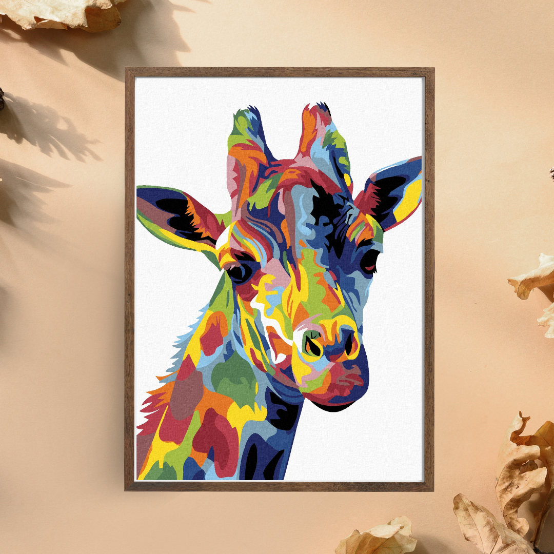 Malen Nach Zahlen - Farbige Giraffe