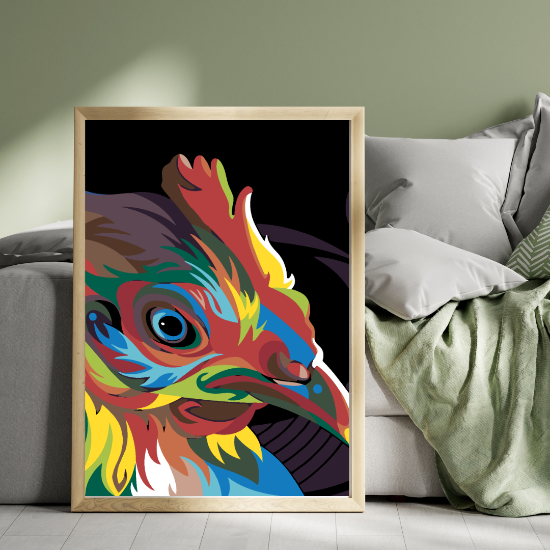 Malen Nach Zahlen - Farbige Henne