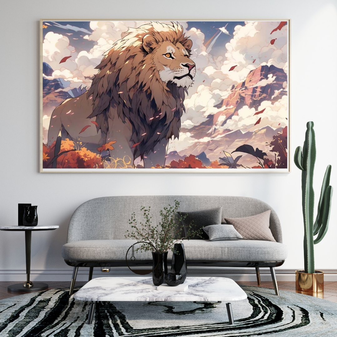 Malen Nach Zahlen - Löwe schaut in die Ferne