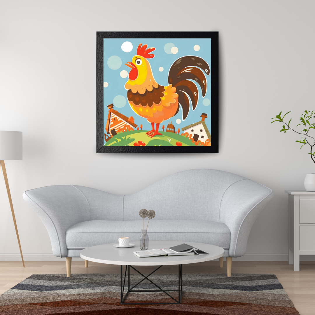 Malen Nach Zahlen - Rotgekrönter Hahn