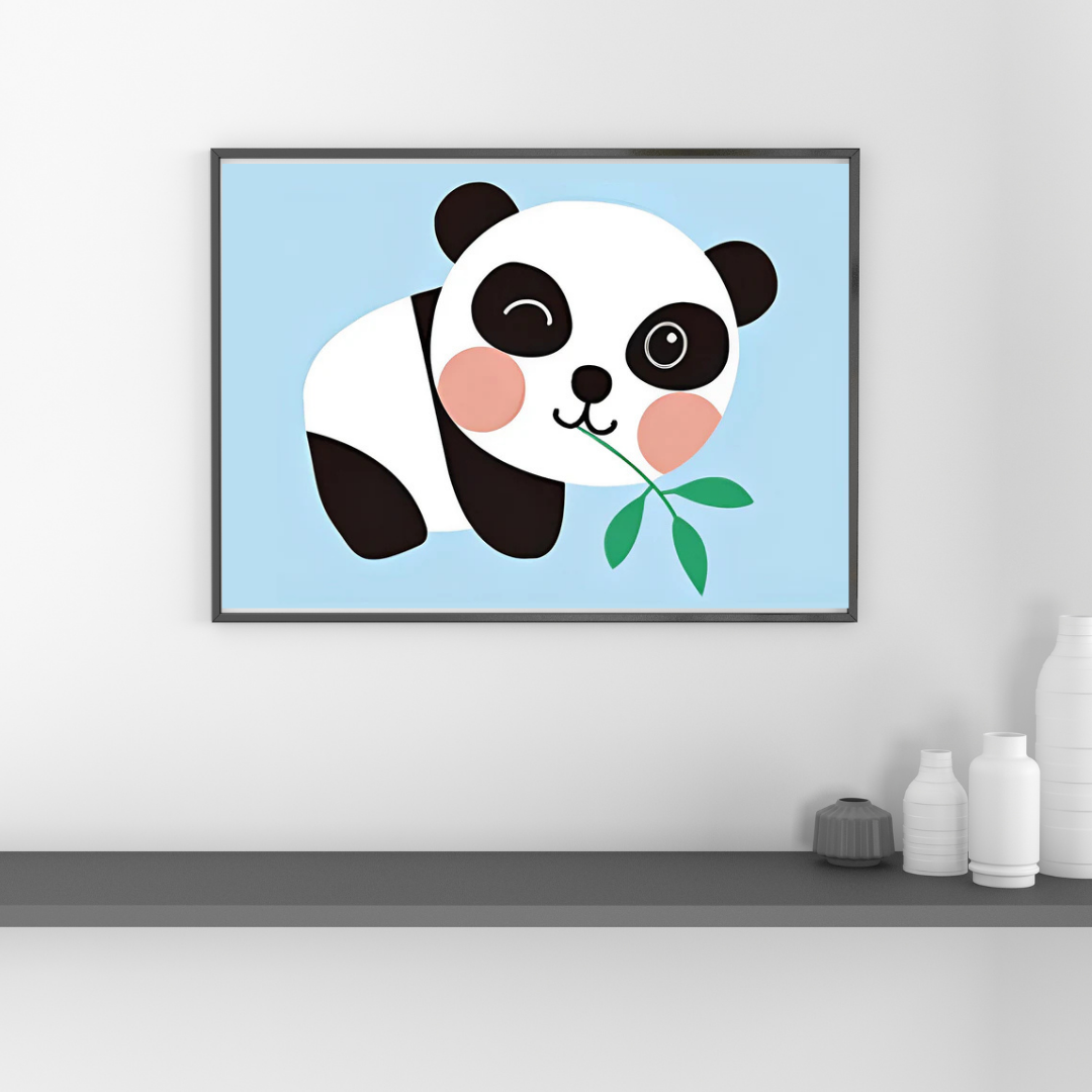 Malen Nach Zahlen - Süßer Cartoon Panda