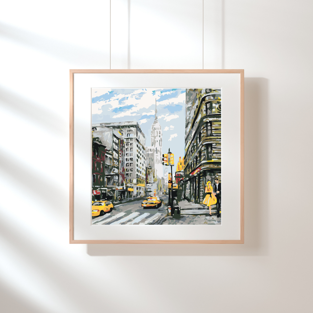 Malen nach Zahlen - Pärchen Auf Der Straße In New York