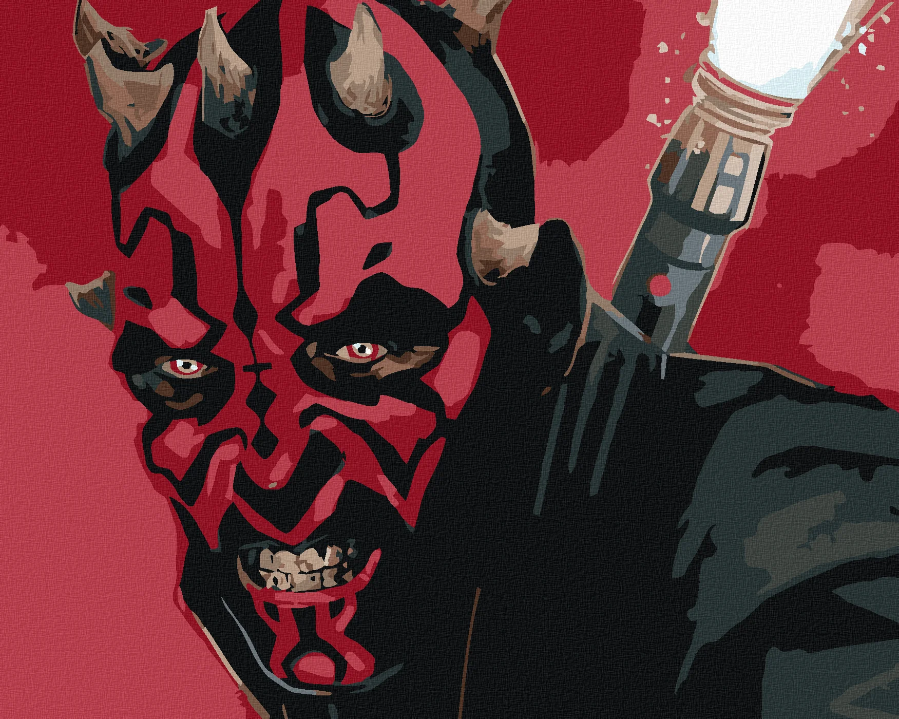 Malen nach Zahlen - Porträt Von Darth Maul