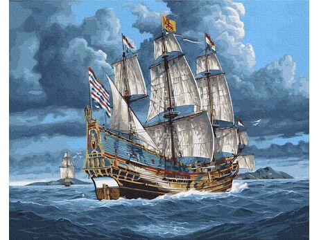 Malen nach Zahlen - Großes Schiff