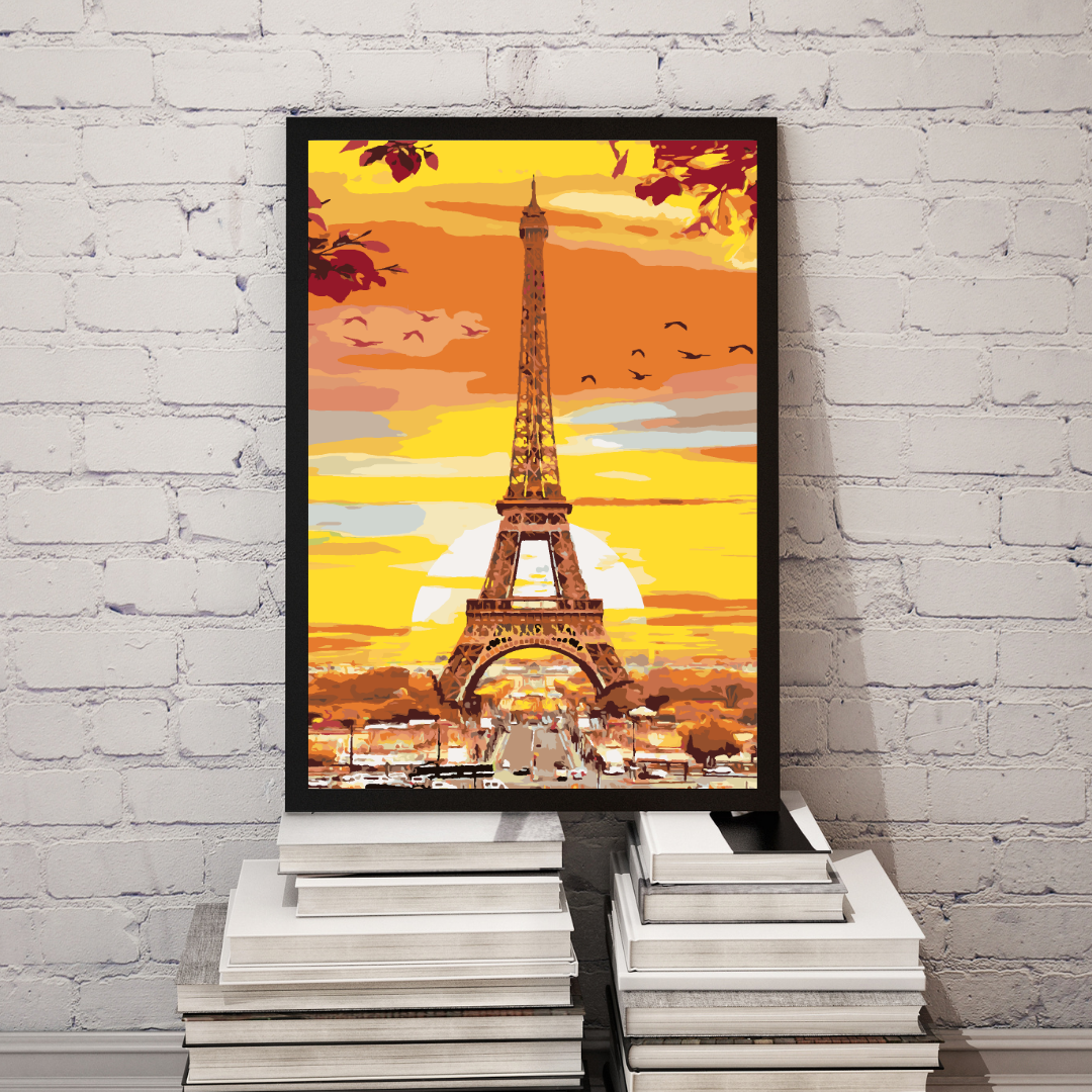 Malen nach Zahlen - Eiffelturm In Herbstfarben