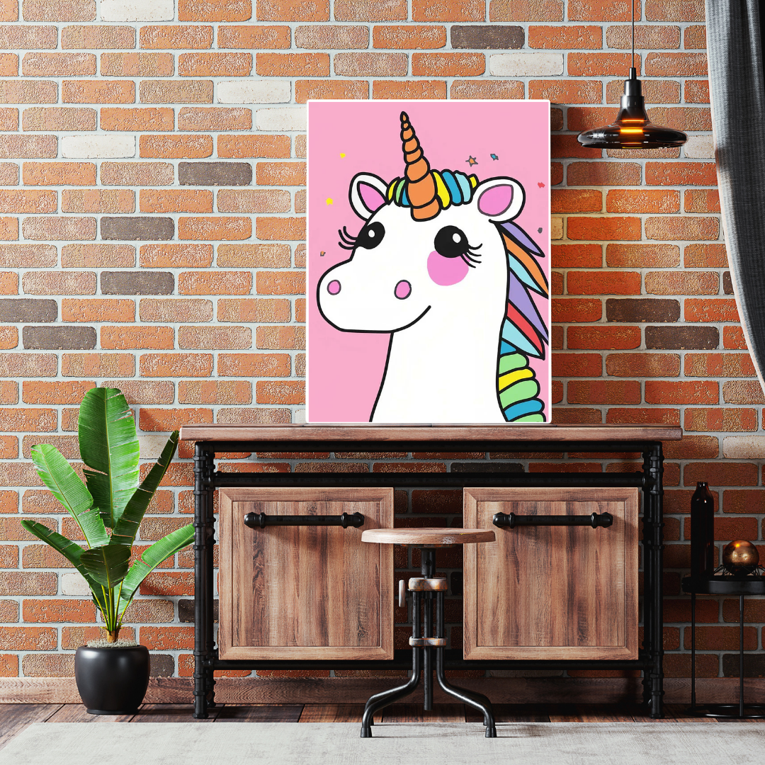 Malen nach Zahlen - Einhorn mit langen Augenwimpern