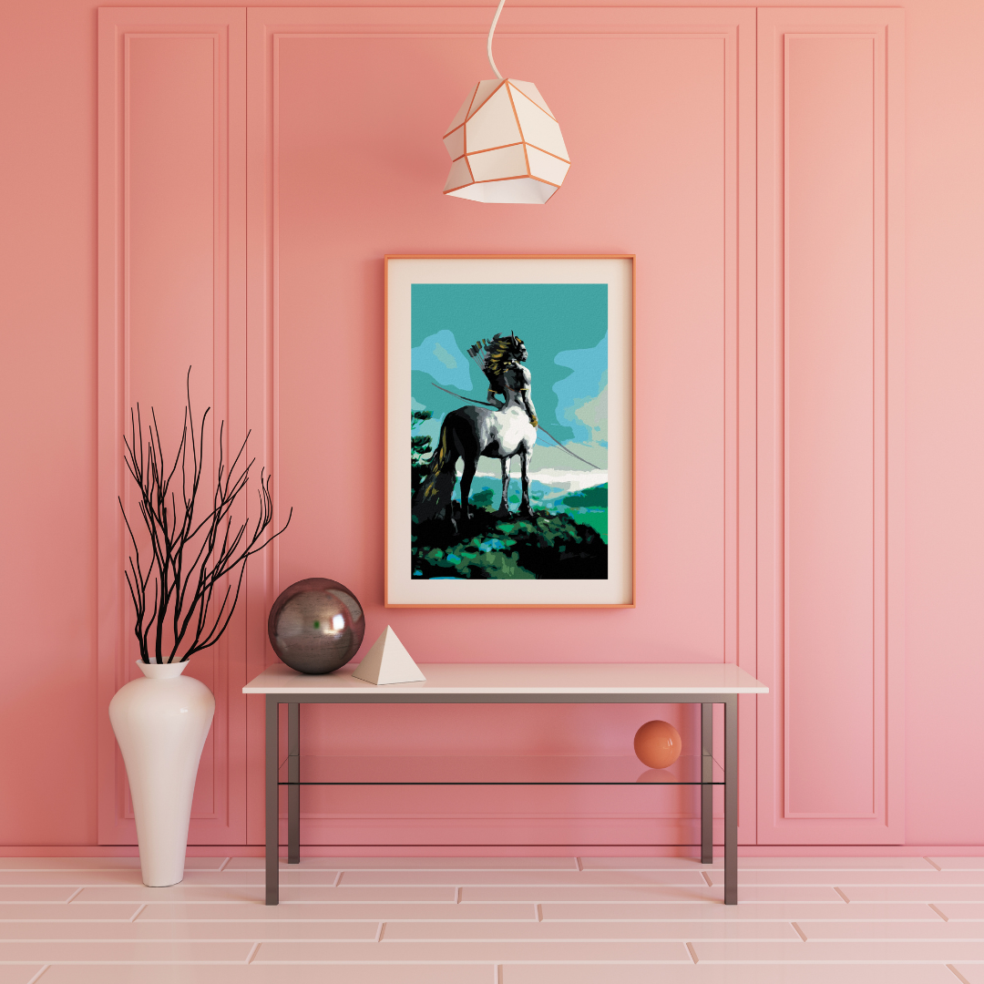 Malen nach Zahlen - Gemälde Eines Kentauren Mit Pfeil Und Bogen