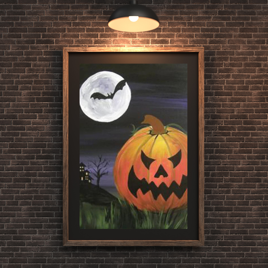 Malen nach Zahlen - Halloween böser Kürbis