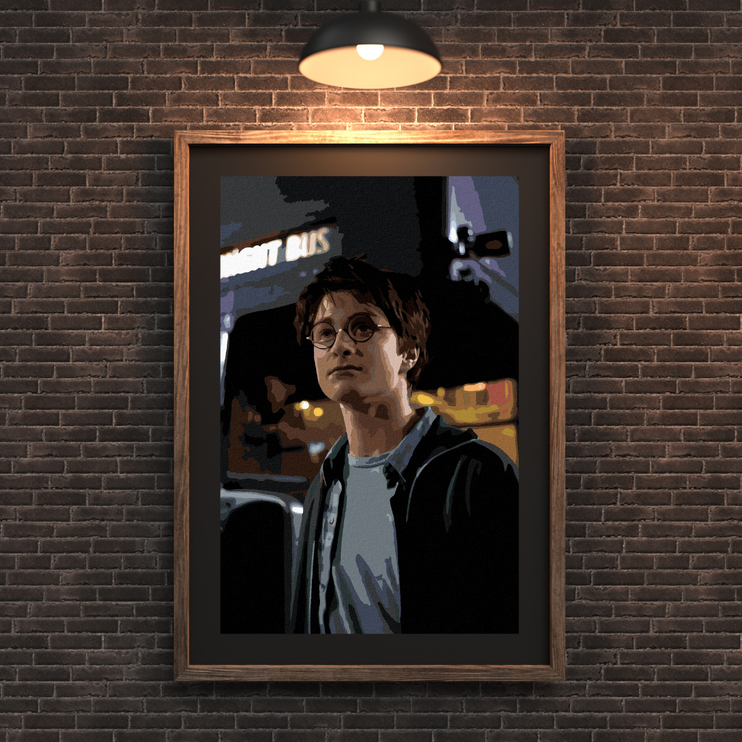 Malen nach Zahlen - Harry Potter Vor Dem Geretteten Zauberbus