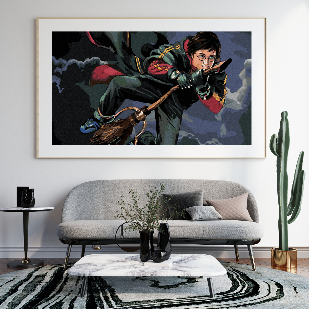 Malen nach Zahlen - Harry Potter auf dem Besen