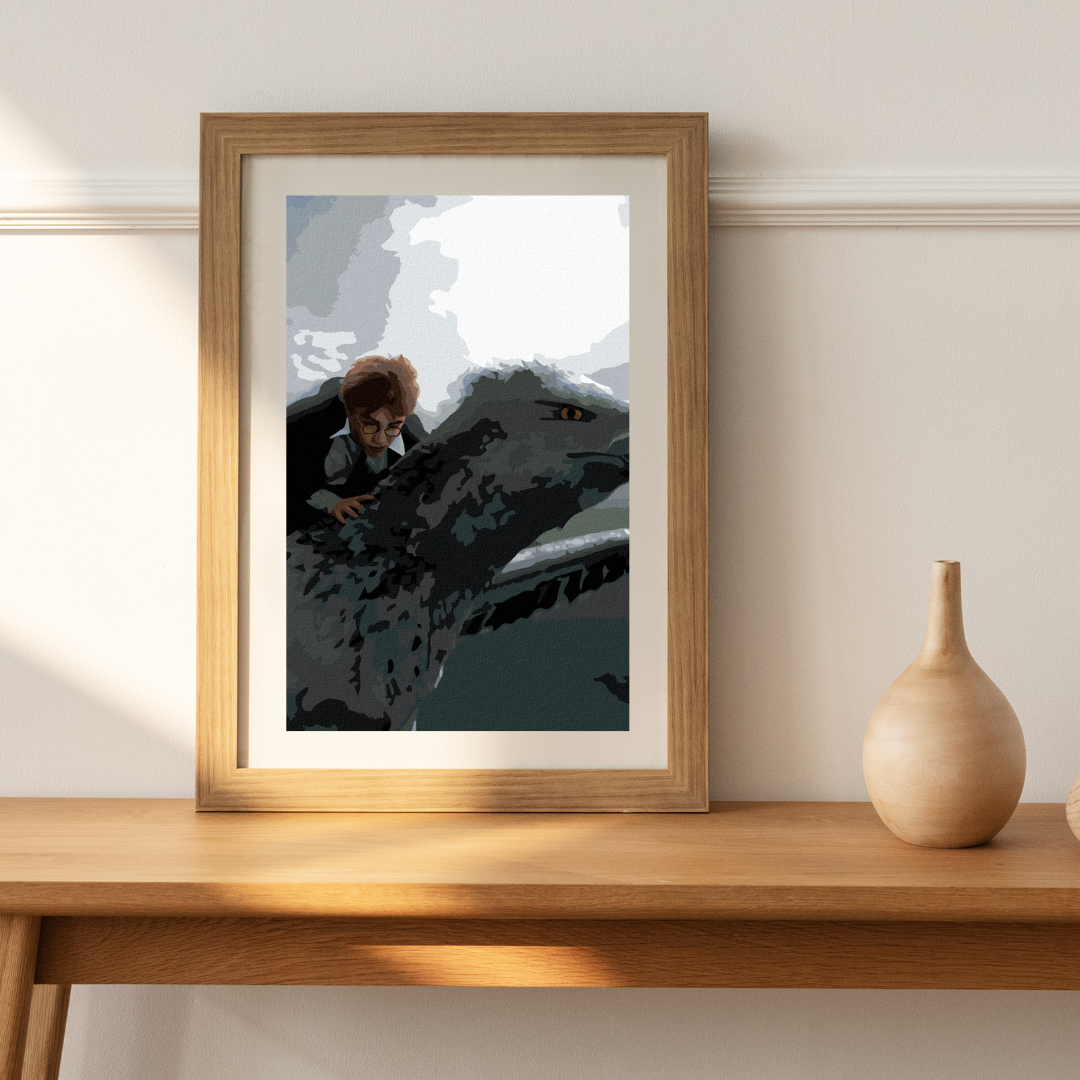 Malen nach Zahlen - Harry Potter fliegt auf Clofan