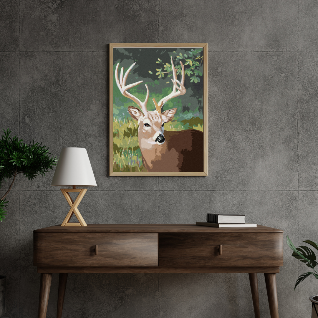 Malen nach Zahlen - Porträt Eines Hirsches