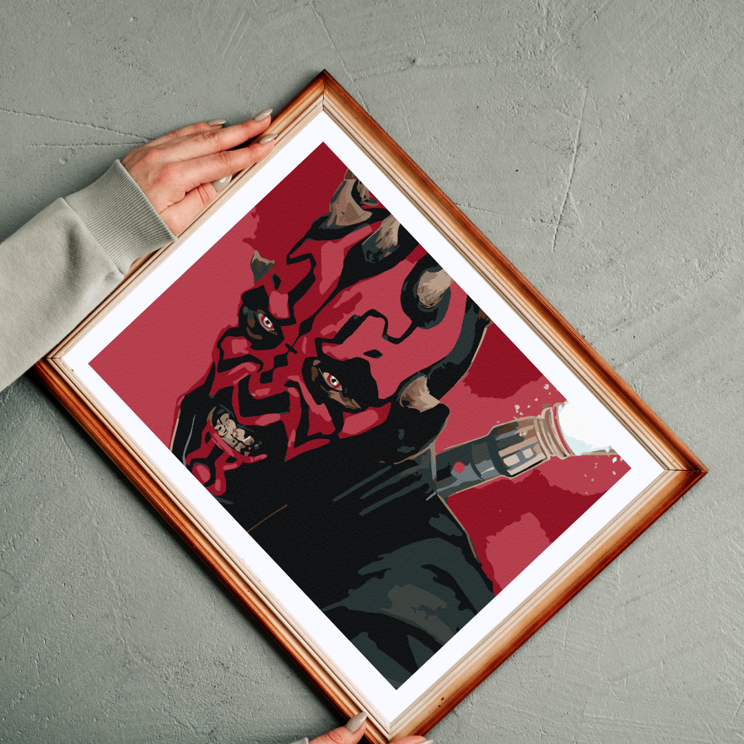 Malen nach Zahlen - Porträt Von Darth Maul