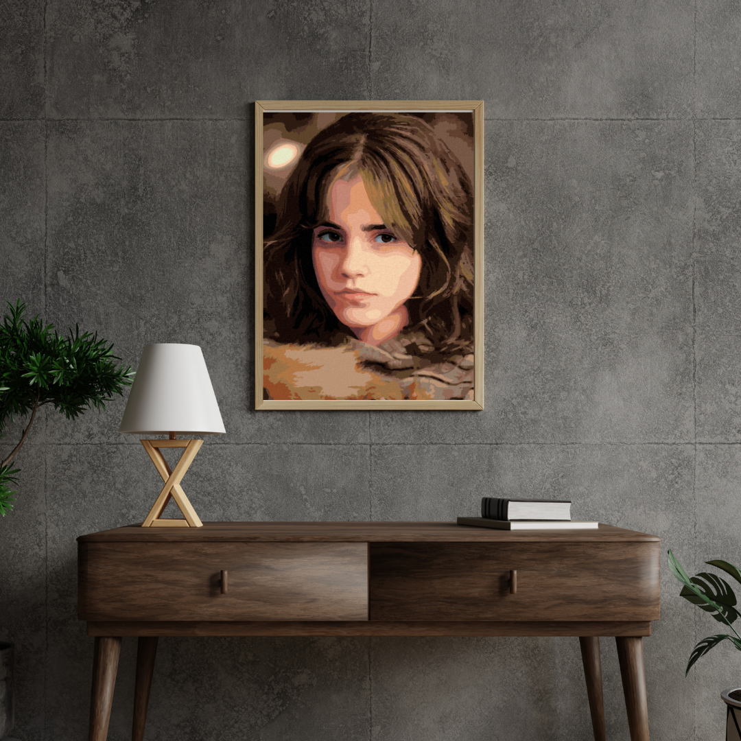 Malen nach Zahlen - Porträt Von Hermine Mit Strengem Blick