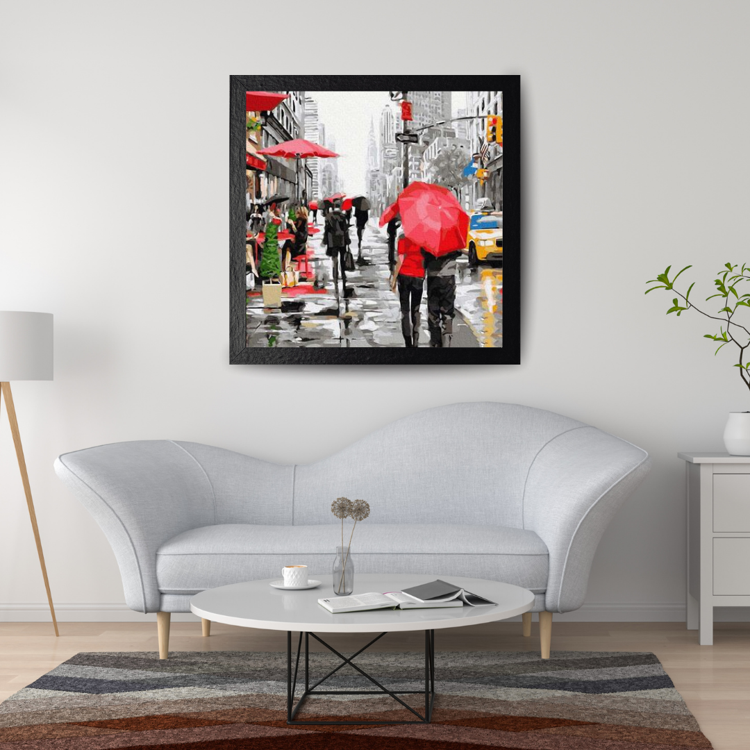 Malen nach Zahlen - Regen in New York