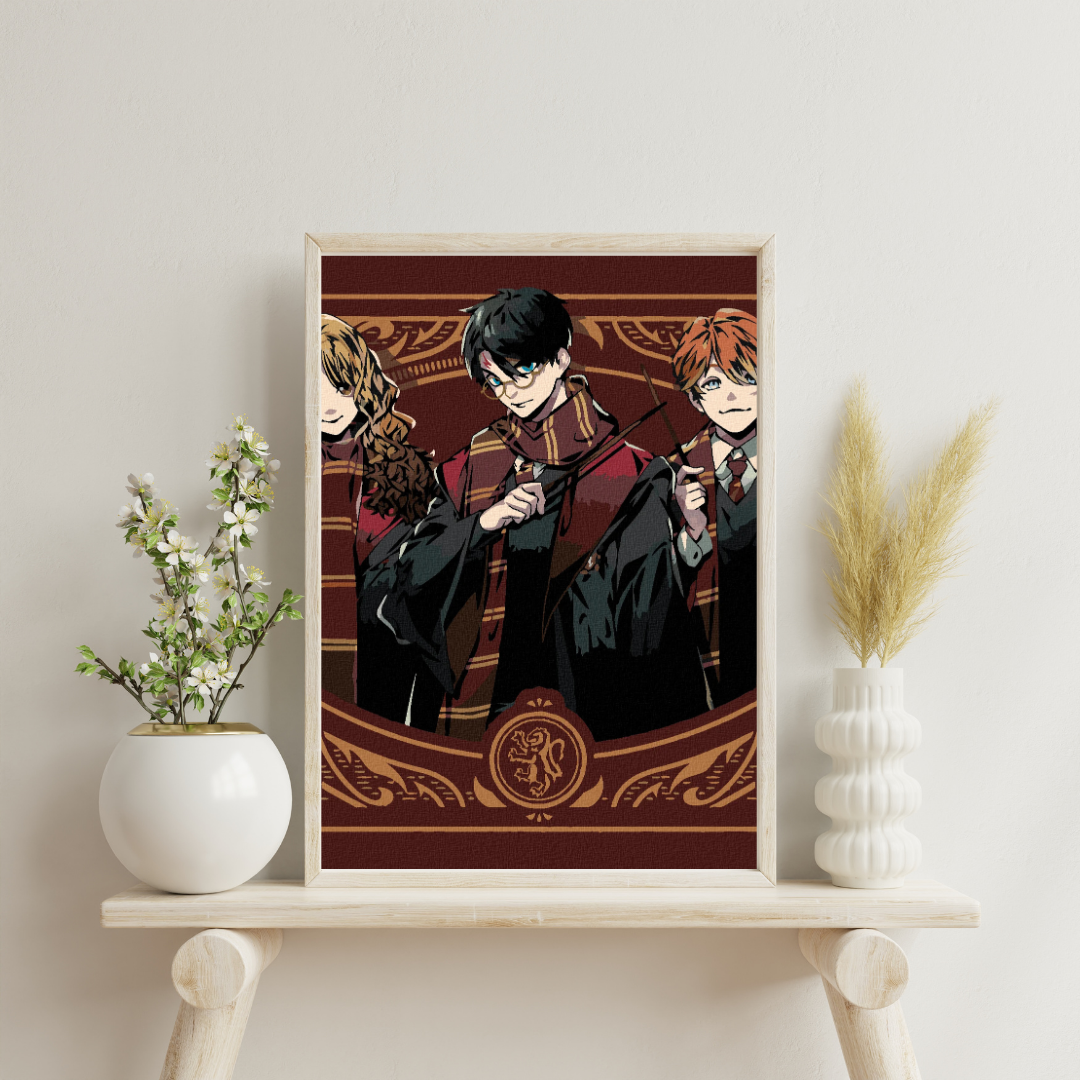 Malen nach Zahlen - Ron Und Hermine In Gryffindor-Mantel